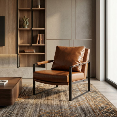 Designer Lehnstull Polstersofa Sëtzer Fernseh Wunnzëmmer Sessel Club