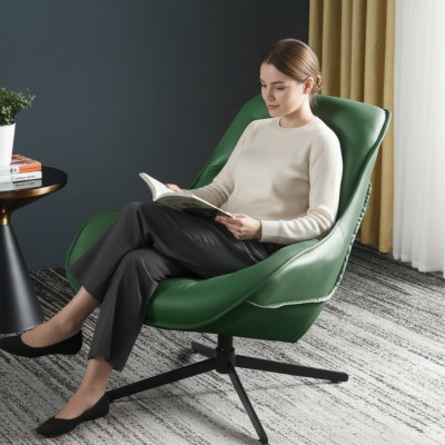 Wunnzëmmer Modern Textil Stoff Gréng Kreativ Miwwelen Fotell Modern