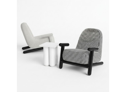 Luxus Design Miwwelen Modernen Design Fotell 63*80cm Textil Wunnzëmmer