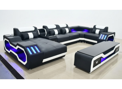 Wunnlandschaft Design Modern Ecksofa U-Form Sofa Wunnlandschaft Neit Polstersofa
