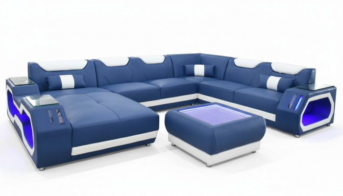 Sofaen U-Form Ecke-Sofa Polstersofa Lieder Eck Nei Wunnlandschaft Designer Sofa