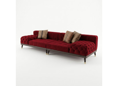 Chesterfield Grouss Canapé Luxus Miwwelen Couch Polster Sofa Sofa 4-Sëtz.