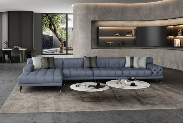 Chesterfield Canapé Canapé Polster Luxus Miwwelen Design Eckkanapé Lieder.