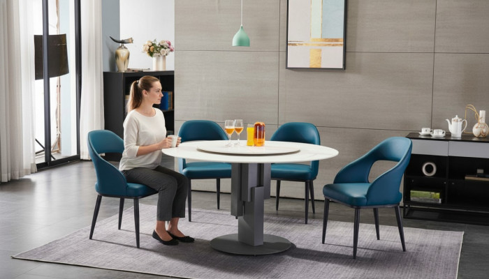 Iesszëmmermiwwelen Ovale Iessdësch Dësch Design Dëscher Luxus Miwwelen Ronn Nei Edelstahl