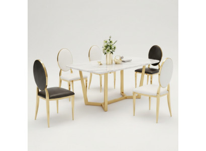 Design Iessdësch Modernen Marmor Iesszëmmer Wunnzëmmer Kichen Dëscher Dësch
