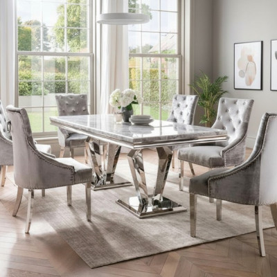 Iessdësch Modern Iesszëmmer Wunnzëmmer Kichen Design Dësch Metall