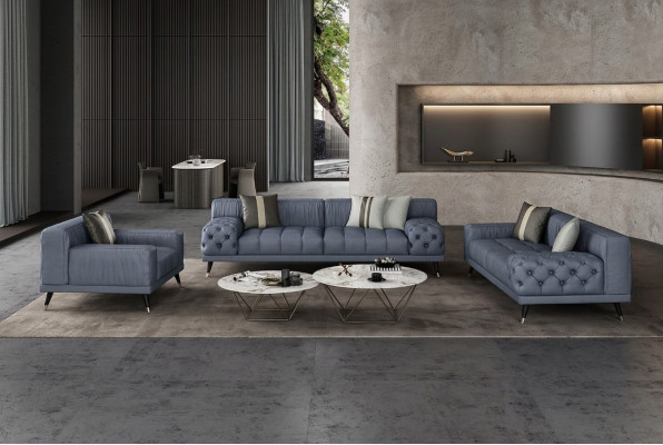 Luxus modern Sofas Sëtzgrupp 321 Sëtzer Sofas Polster Chesterfield Lieder Nei