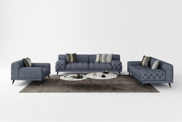 Luxus modern Sofas Sëtzgrupp 321 Sëtzer Sofas Polster Chesterfield Lieder Nei