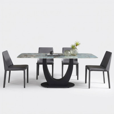 Iesszëmmer Iessdësch Modern Edelstol Wunnzëmmer Kichen Dëscher Design Dësch Metall