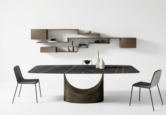 Modernt Iessdësch Dësch Dëscher Iesszëmmer Luxus Miwwel Design Steen Kichen Nei
