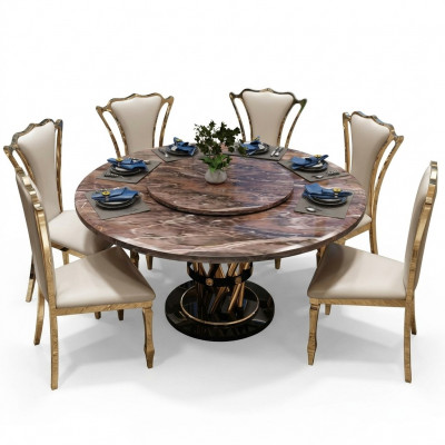 Marmor Stil Kichen Modernen Iessdësch Dësch Dëscher Iesszëmmer Luxus Miwwelen Design