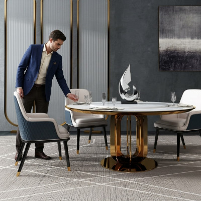 Luxus Ronn Dësch Ronn Design Dëscher Edelstol Miwwelen Iesszëmmer Iessdëscher Nei