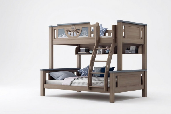 Stockbett Kanner Jugend Zëmmer Miwwelen Holz Etagen Héich Bett Duebel Better