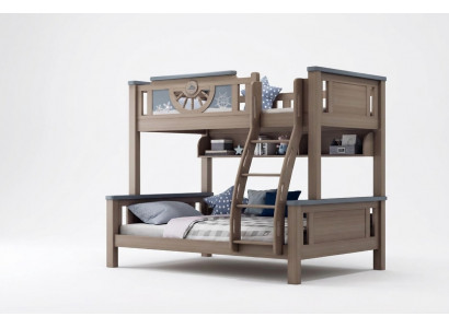 Stockbett Kanner Jugend Zëmmer Miwwelen Holz Etagen Héich Bett Duebel Better