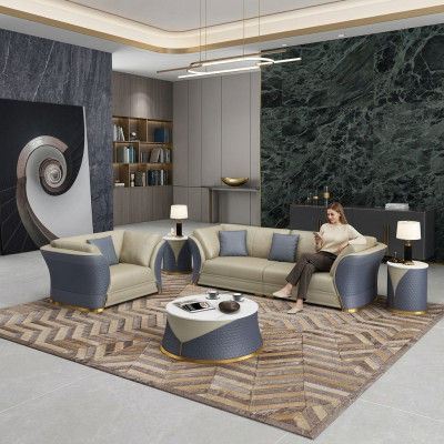 Sofagarnitur 3+1 Sëtzer Sofas Couch Polstersuite Miwwelen Couchen Lieder Büro Nei