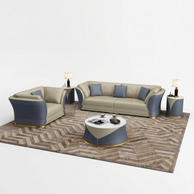 Sofagarnitur 3+1 Sëtzer Sofas Couch Polstersuite Miwwelen Couchen Lieder Büro Nei