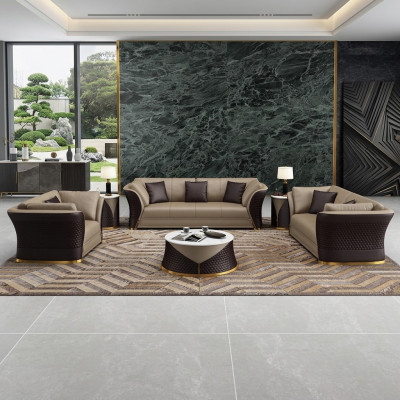 Sëtzgarnitur 3+2+1 Sëtzer Design Gepolstert Sofas Lieder Relax Modern Nei Brong