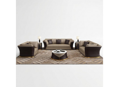 Sëtzgarnitur 3+2+1 Sëtzer Design Gepolstert Sofas Lieder Relax Modern Nei Brong