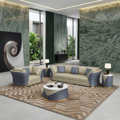 Sofa Garnitur 4+1 Sëtzer Couch Polster Garnitur Miwwelen Italienescht Design Sofa