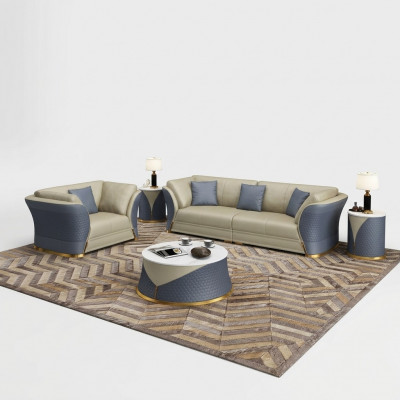 Sofa Garnitur 4+1 Sëtzer Couch Polster Garnitur Miwwelen Italienescht Design Sofa