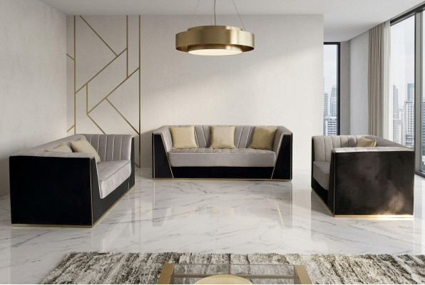 Design Sofas Polstermöbel Sofas Modern Luxus elegant Sëtzgrupp 3+2+1 Sëtzer