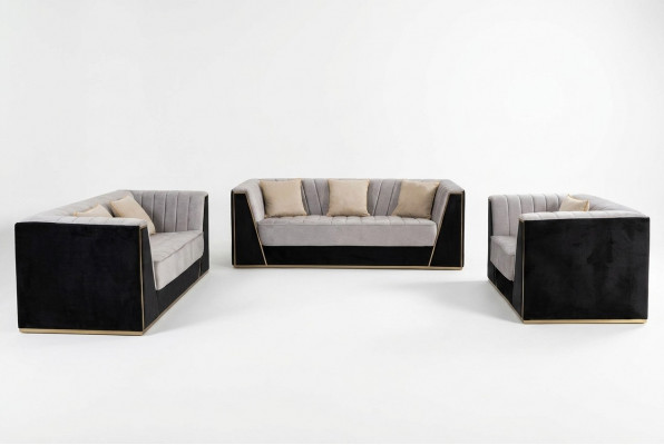 Design Sofas Polstermöbel Sofas Modern Luxus elegant Sëtzgrupp 3+2+1 Sëtzer
