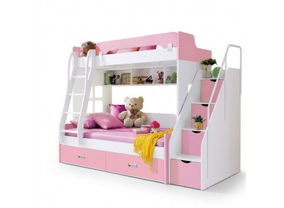 Jugendbett Better Rosa Kannerbett Duebelstockbett Stockbett Holz Miwwelen Holz Nei