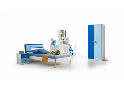 Kannerzëmmer Set Bett Kleederschaf Modern Jugend Schlofzëmmer Neit 4tlg.Set