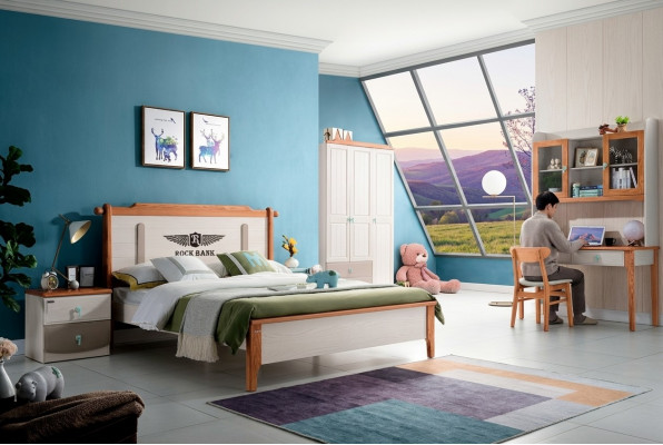Garnitur Set Bett Nuetsdësch Kommod Design Schlofzëmmer 5 Stéck Komplett Neia.