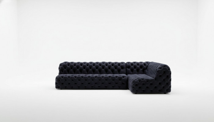 Wohnlandschaft Sofa Eckdesign Eck Ecksofa L-Form Modern Sofae Stoffsofa Canapé