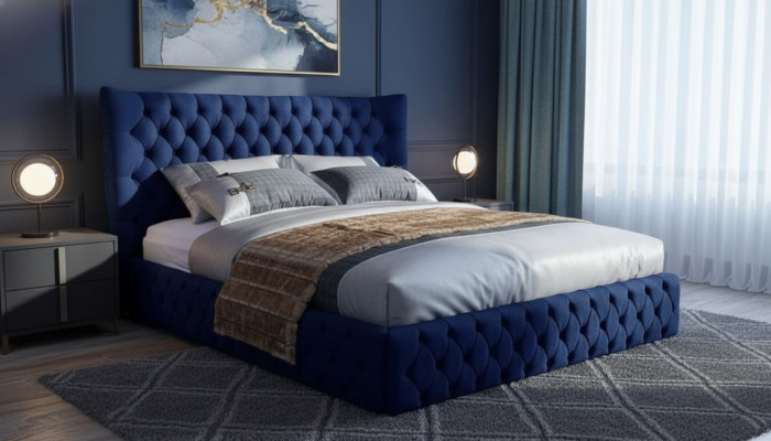 Betten Chesterfield Desi180x200gn Duebelbett Miwwelen Gepolstert Textil Blo Bett Nei