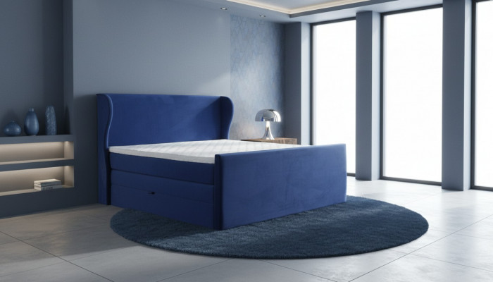 Designer-Doppelbett am modernen Stil mat Minimalismus-Elementer