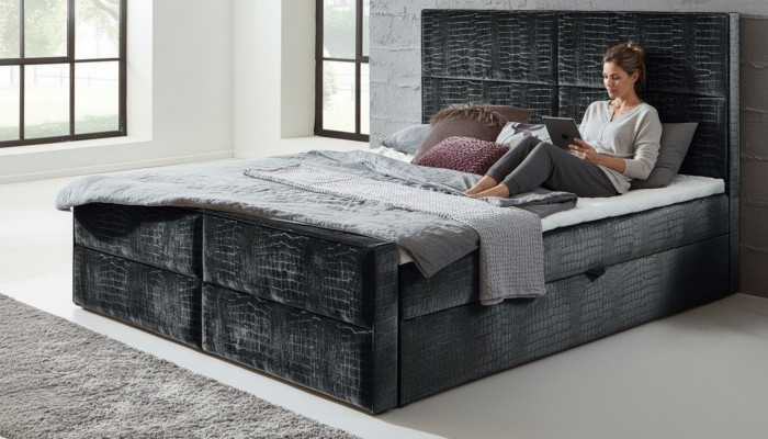 Boxspringbett Liederbett 200x200cm Hotel Duebelbett Luxusbetter Modern Neit
