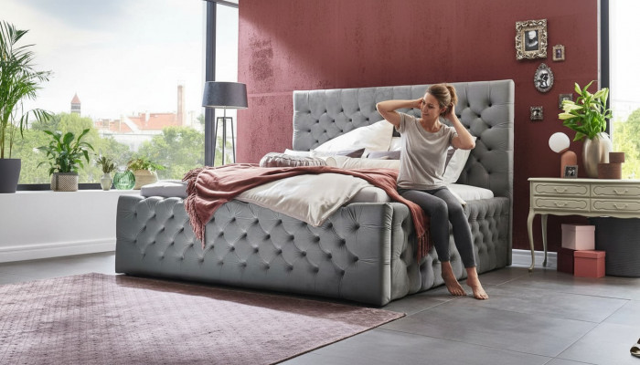 Schlofzëmmer Hotel Bettgestell 180x200cm Nei Modern Bett Design
