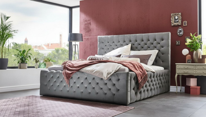 Schlofzëmmer Hotel Bettgestell 180x200cm Nei Modern Bett Design