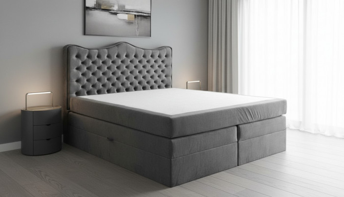 Boxspringbett Better Polster Bett Hotel Lieder Textil Stoff 180x200cm Samt Miwwelen