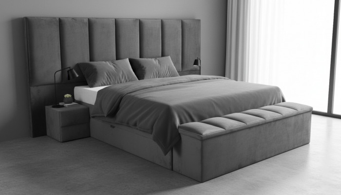 Boxspring Hotel Matratz Schlofzëmmer Textil Design Bett Duebel Better