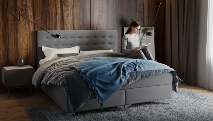 Schlofzëmmer Miwwelen Bettrahmen 180x200 Luxusdesign Bett Duebelbetter Polster.