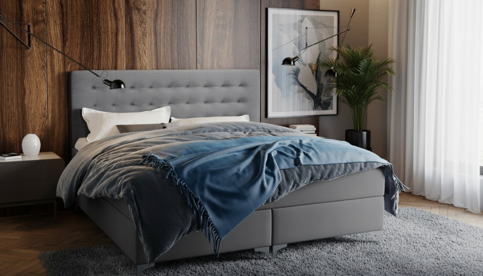 Schlofzëmmer Miwwelen Bettrahmen 180x200 Luxusdesign Bett Duebelbetter Polster.
