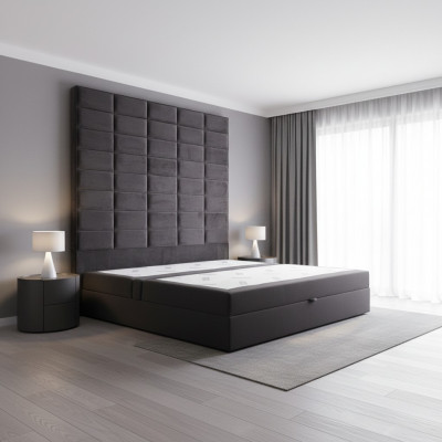 Duebelbett Polsterbett Braun 180x200 Better Luxus Design Miwwelen Wandpaneel Nei