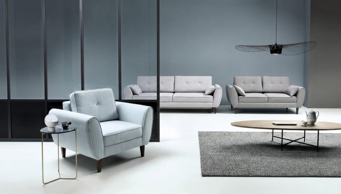 Sofas modern Luxus Garnitur 3+2+1 Sitz Textil komplett Garnituren Nei Miwwelen