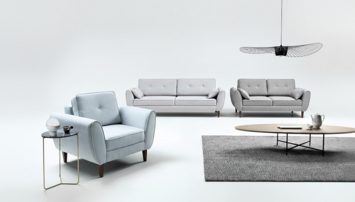 Sofas modern Luxus Garnitur 3+2+1 Sitz Textil komplett Garnituren Nei Miwwelen