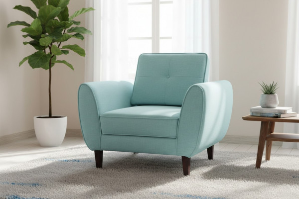 Design Chesterfield Stoffcouch Still 1-Sëtzer Polstersofas Lounge Club
