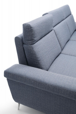 Wunnzëmmer Textil L-Form Sofas Gro NEI Ecksofa Couch Polstermiwel
