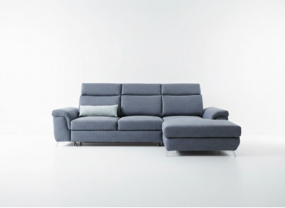 Wunnzëmmer Textil L-Form Sofas Gro NEI Ecksofa Couch Polstermiwel