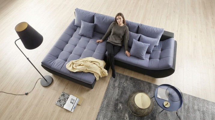 Modern Design Canapéen Sofaen Miwwelen Stoff L-Form Wunnzëmmer Eckcanapé