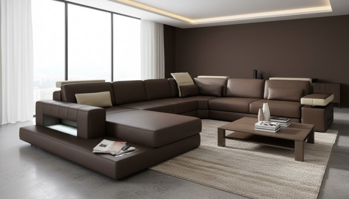 Wunnlandschaft Nei Polster Canapé Wunnlandschaft Design Modern Eckcanapé U-Form Canapé