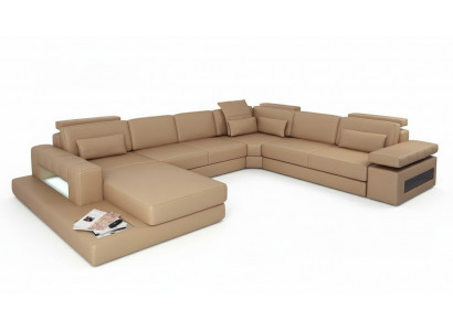Wunnlandschaft U-Form Design Modern Sofa Canapé Ecksofa Lieder Polster Neit