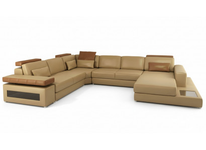 Sofa U-Form Miwwel Luxus Garnitur Sofaen Couch Luxus Designer Lieder Wunnlandschaft