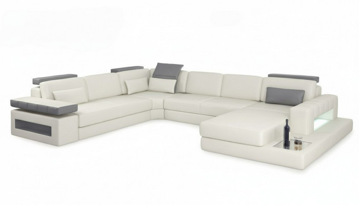 Designer Wunnlandschaft Sofa Canapé Ecksofa Polster Wunnlandschaft U-Form